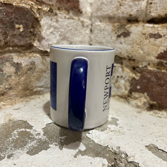 Vintage Newport Sailing Flag Mug in Blue, Red and White.  Come Sail Away With Me - Picture 3 of 7